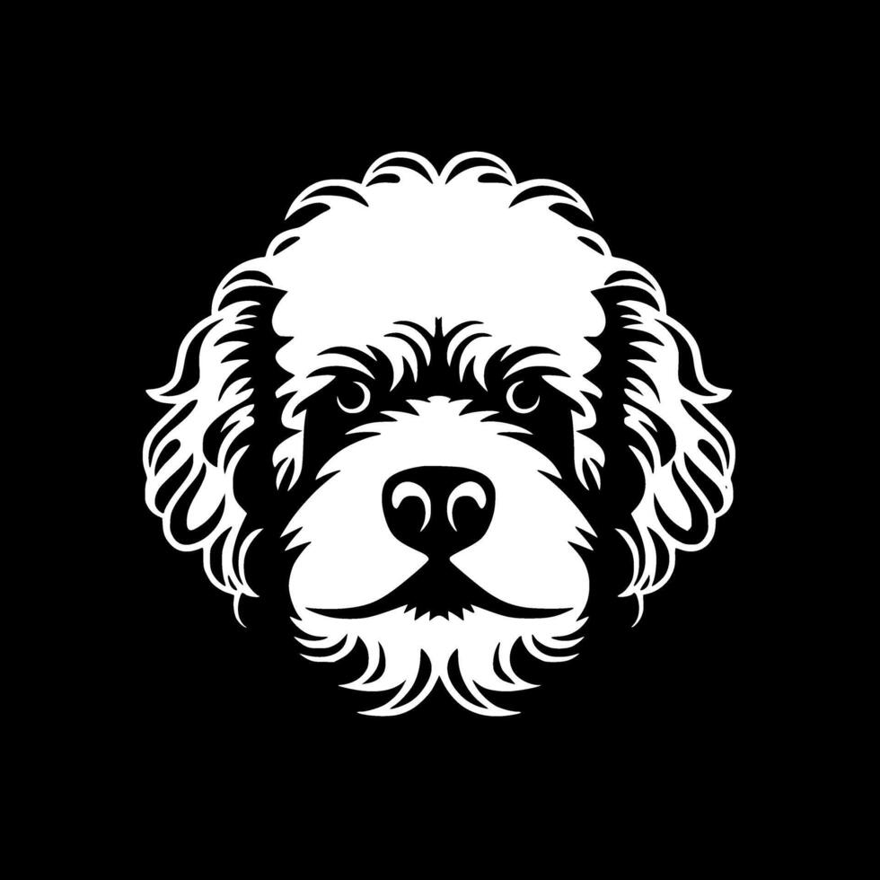 bichón frisa, negro y blanco vector ilustración