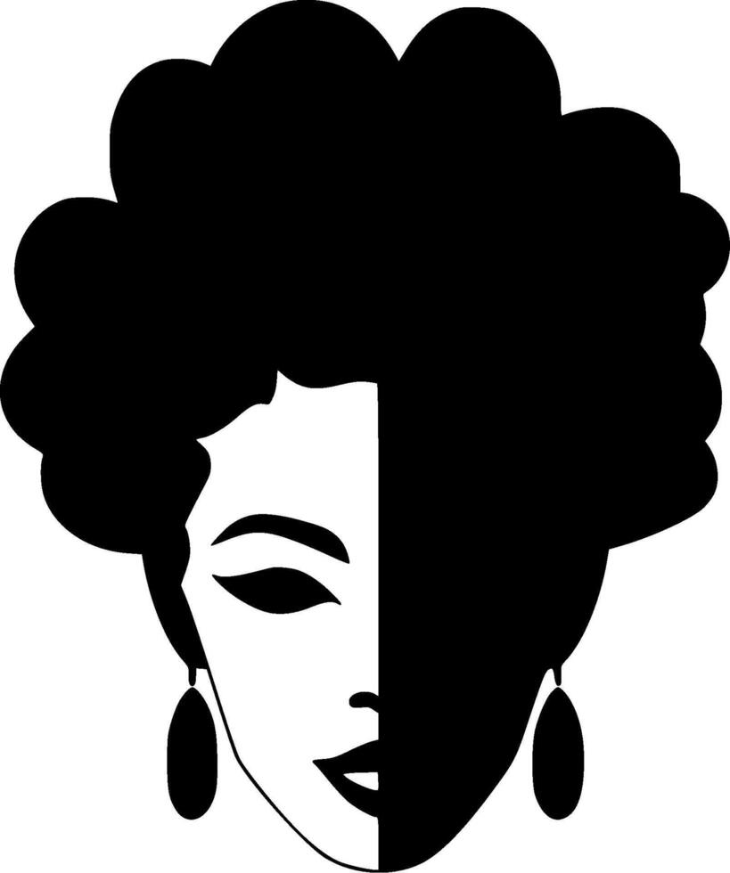 Black Woman - High Quality Vector Logo - Vector illustration ideal for T-shirt graphic