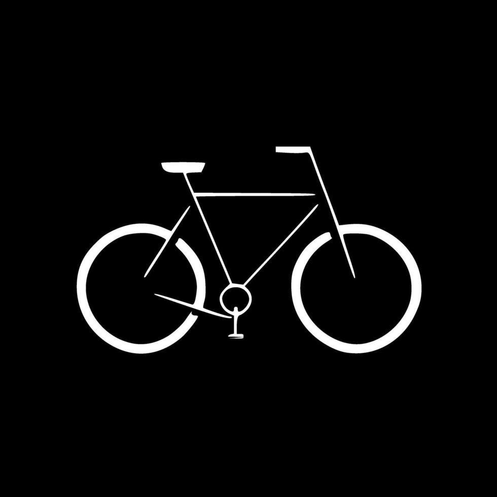 bicicleta - negro y blanco aislado icono - vector ilustración