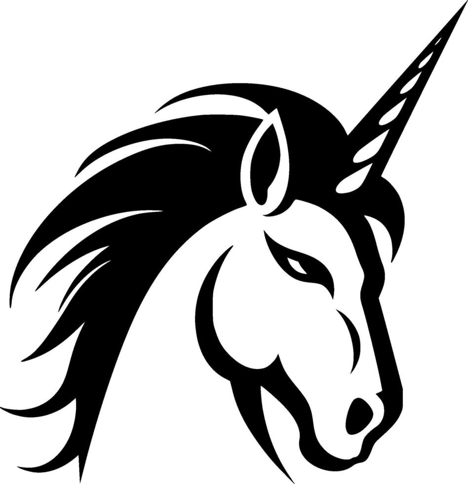 Unicorn, Minimalist and Simple Silhouette - Vector illustration