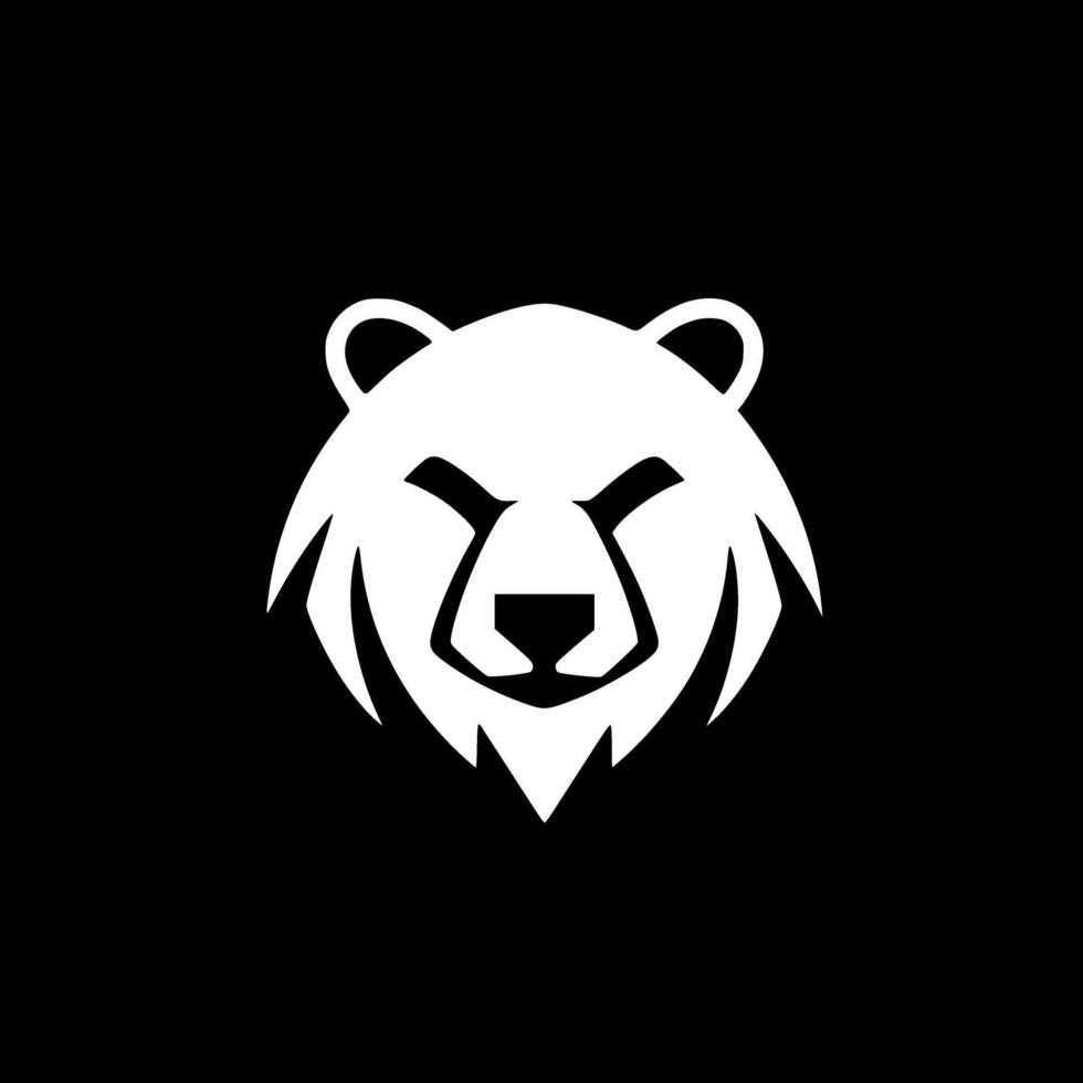 oso, negro y blanco vector ilustración