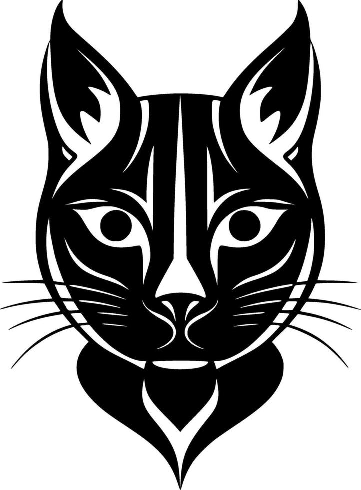 Siamese, Black and White Vector illustration