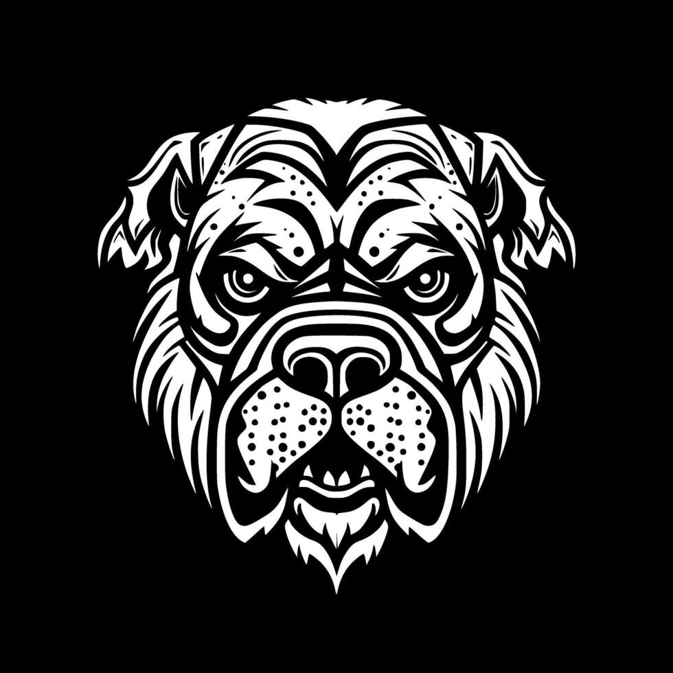 Bulldog, Minimalist and Simple Silhouette - Vector illustration