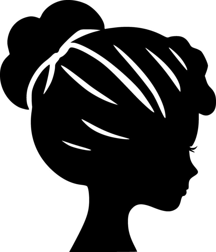 Messy Bun - High Quality Vector Logo - Vector illustration ideal for T-shirt graphic