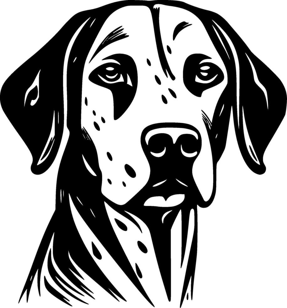 Dalmatian - Black and White Isolated Icon - Vector illustration