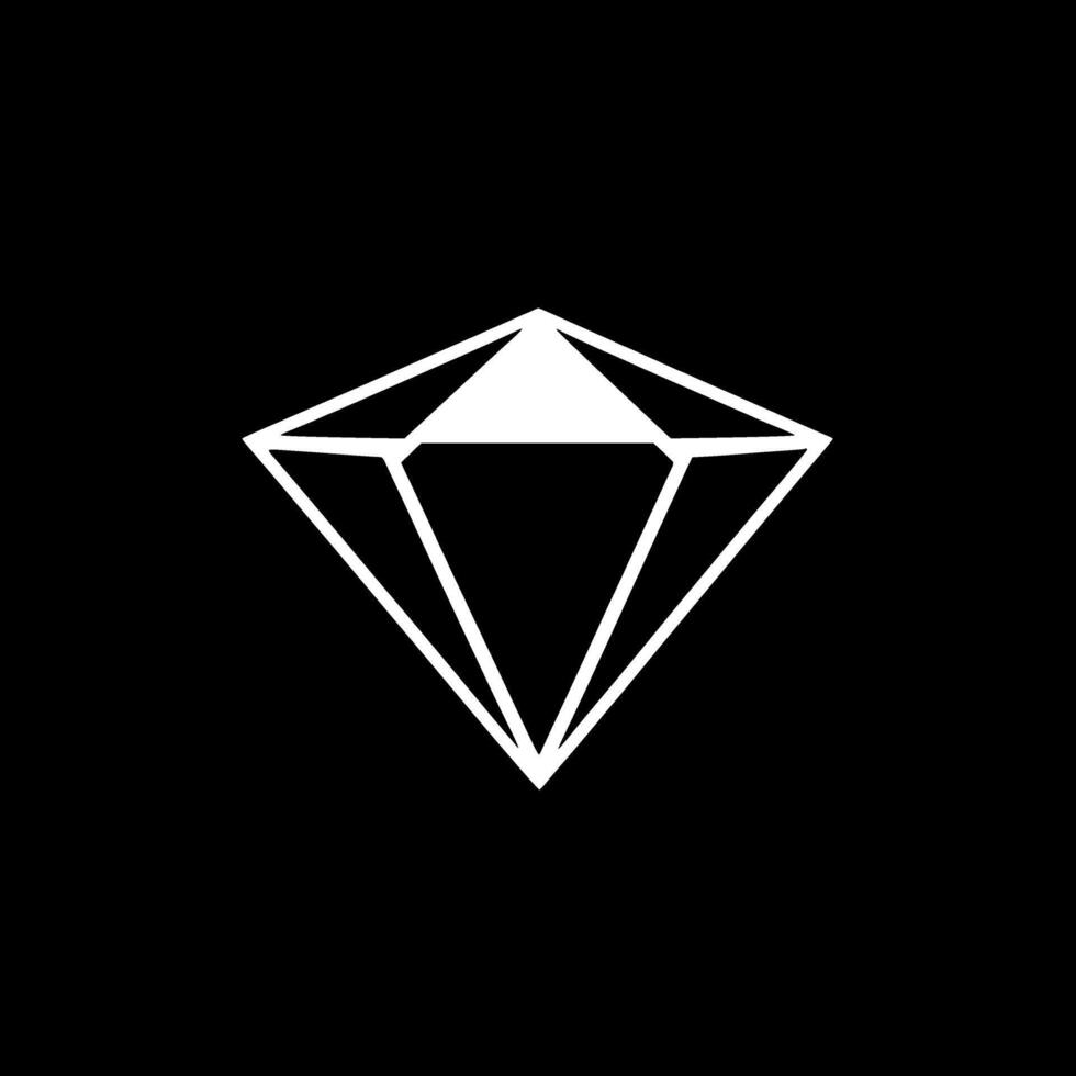Diamond, Minimalist and Simple Silhouette - Vector illustration