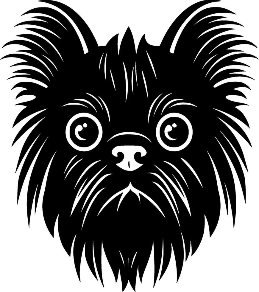 Affenpinscher, Black and White Vector illustration