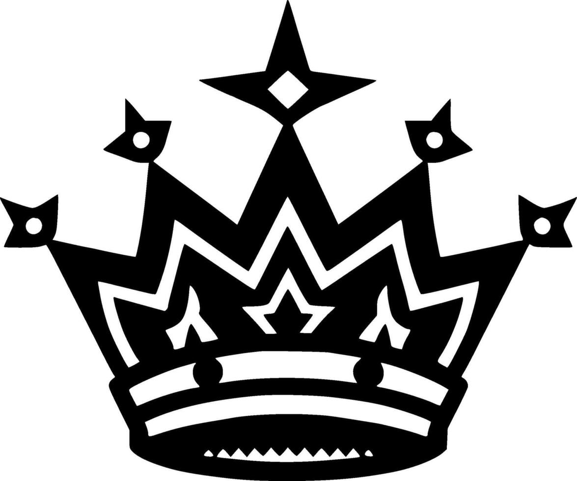 corona, negro y blanco vector ilustración