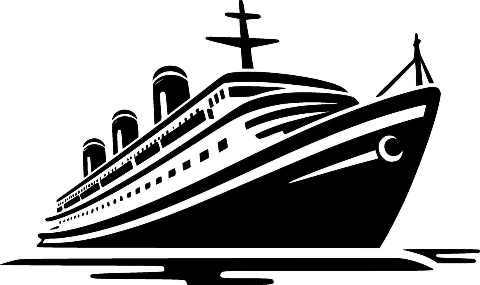 crucero - minimalista y plano logo - vector ilustración