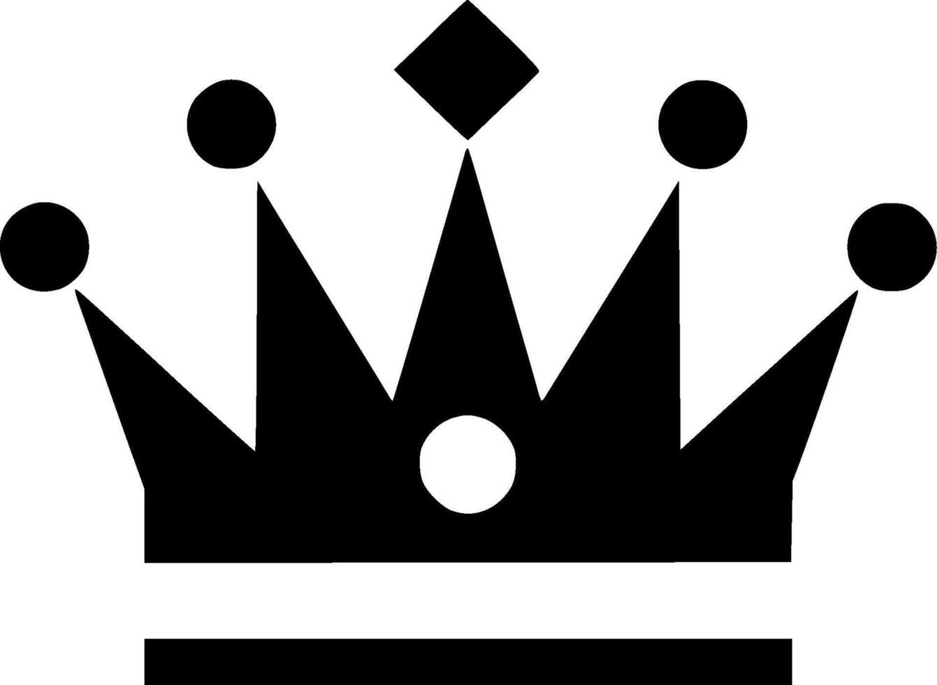 Crown, Minimalist and Simple Silhouette - Vector illustration