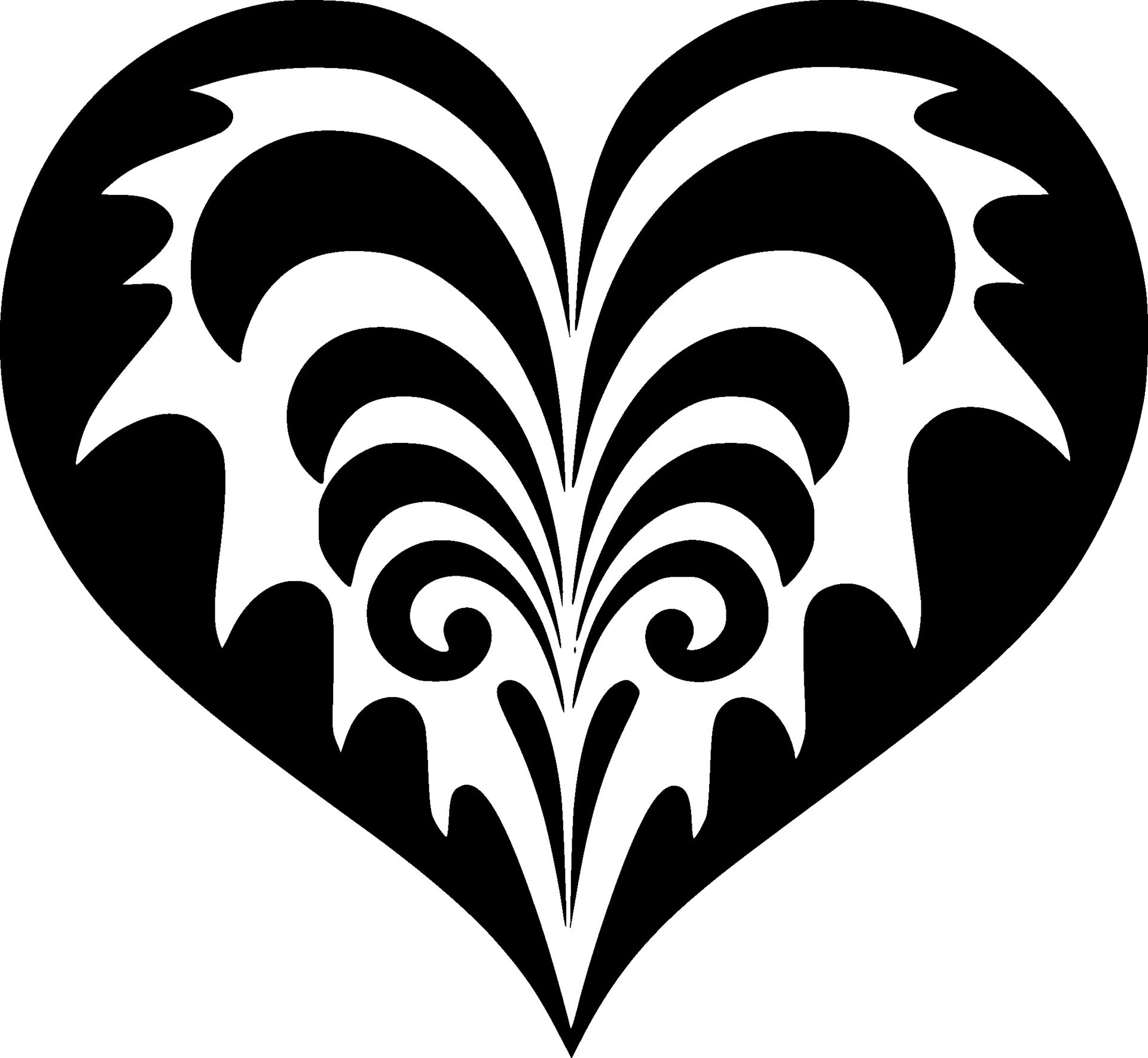 Heart - Black and White Isolated Icon - Vector illustration 41948086