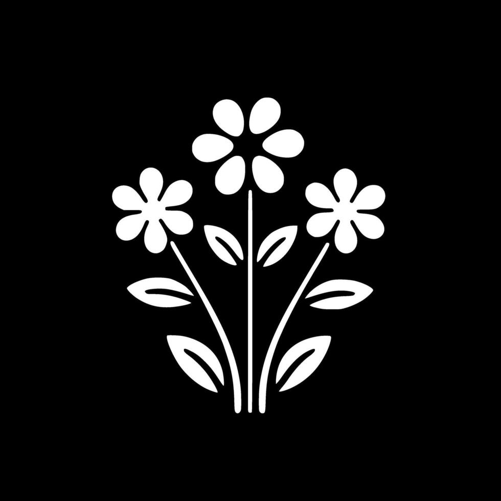 Flowers, Minimalist and Simple Silhouette - Vector illustration