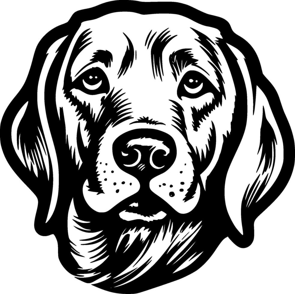 Labrador perdiguero, minimalista y sencillo silueta - vector ilustración