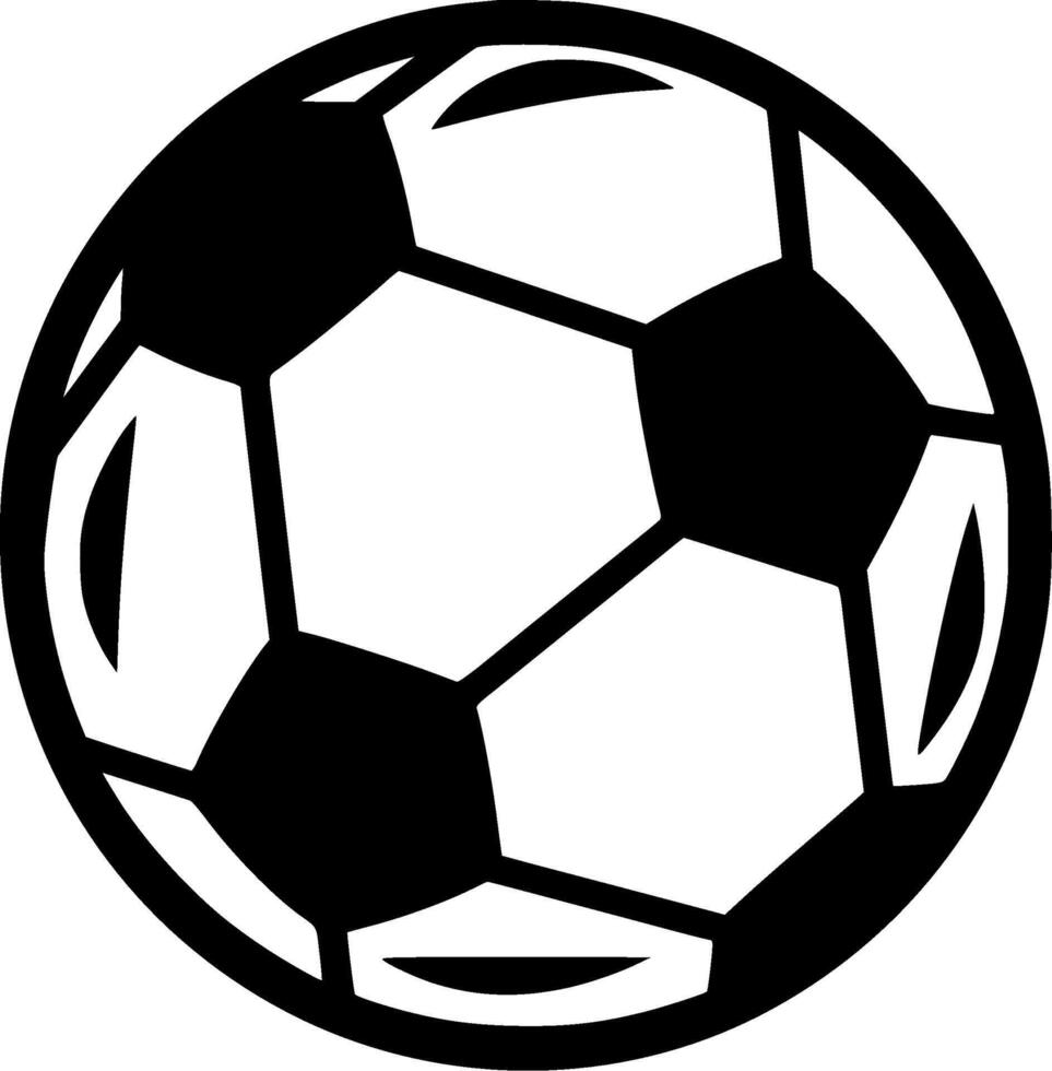 Football - Black and White Isolated Icon - Vector illustration