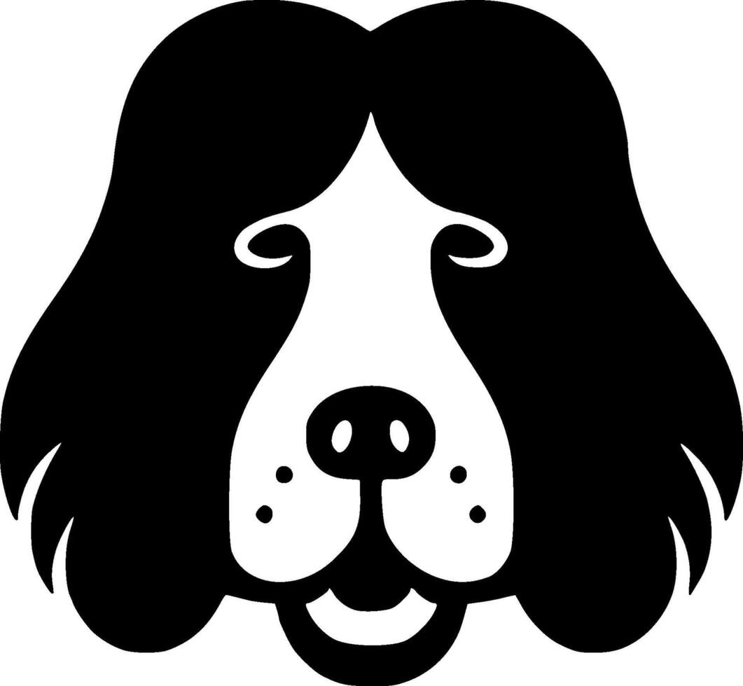 caniche, negro y blanco vector ilustración