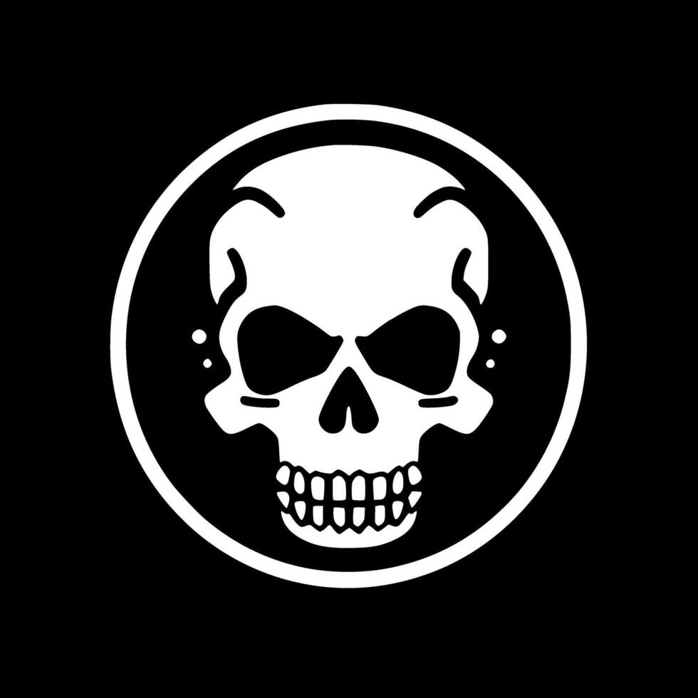 Skull, Minimalist and Simple Silhouette - Vector illustration