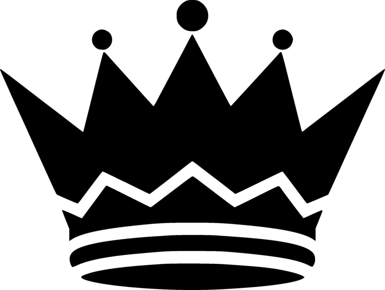 Crown, Minimalist and Simple Silhouette - Vector illustration