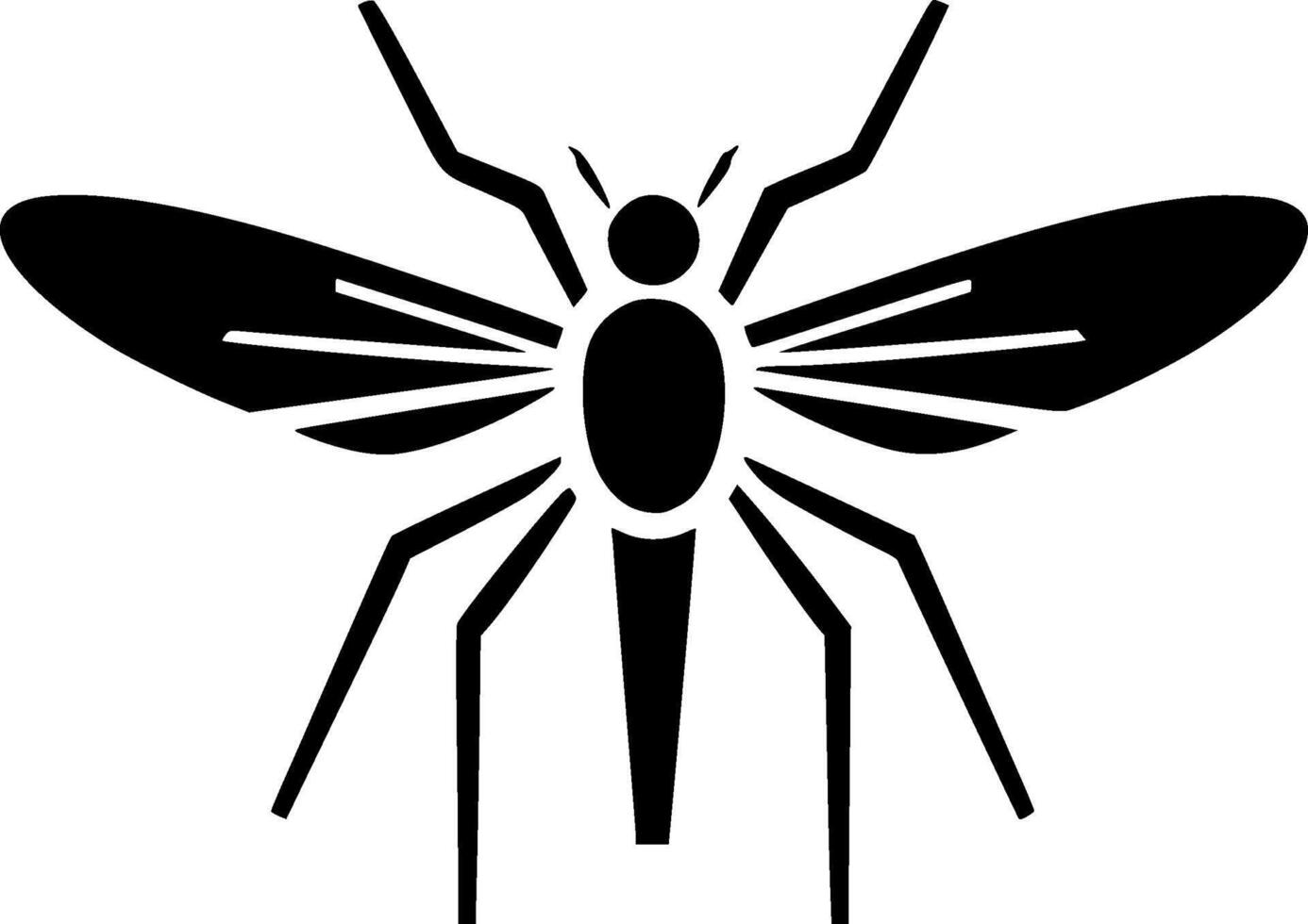 Mosquito, Minimalist and Simple Silhouette - Vector illustration