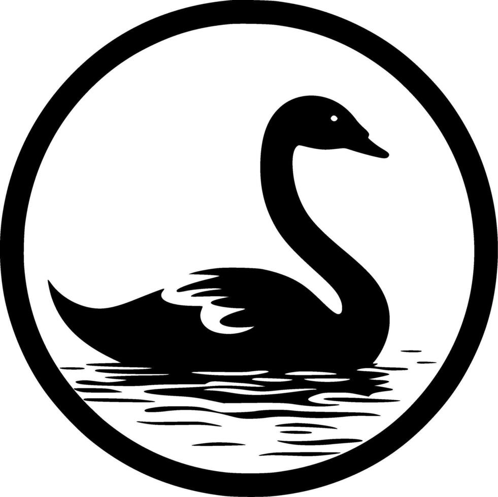 Swan - Minimalist and Flat Logo - Vector illustration