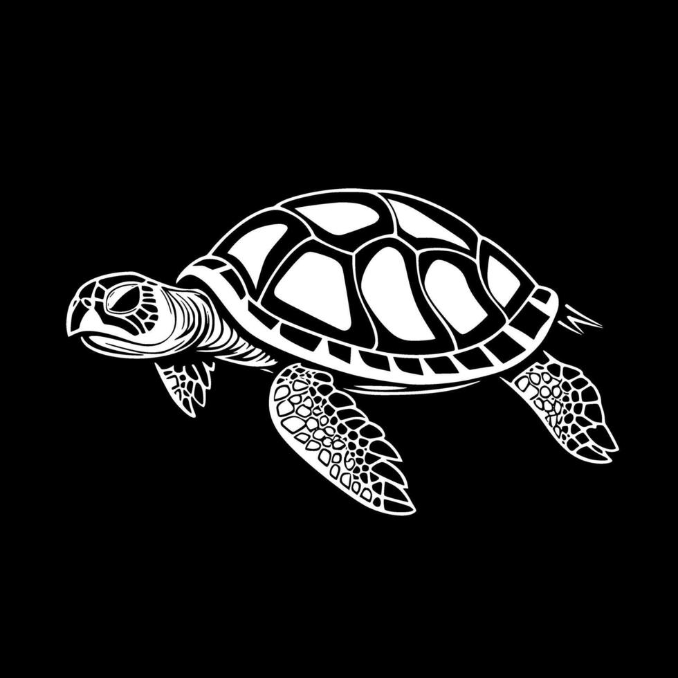 Turtle - Minimalist and Flat Logo - Vector illustration