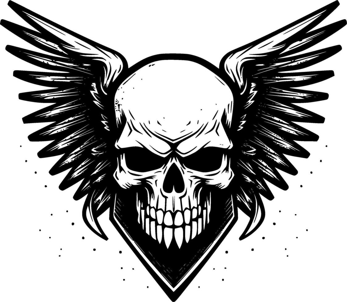 Skull, Minimalist and Simple Silhouette - Vector illustration