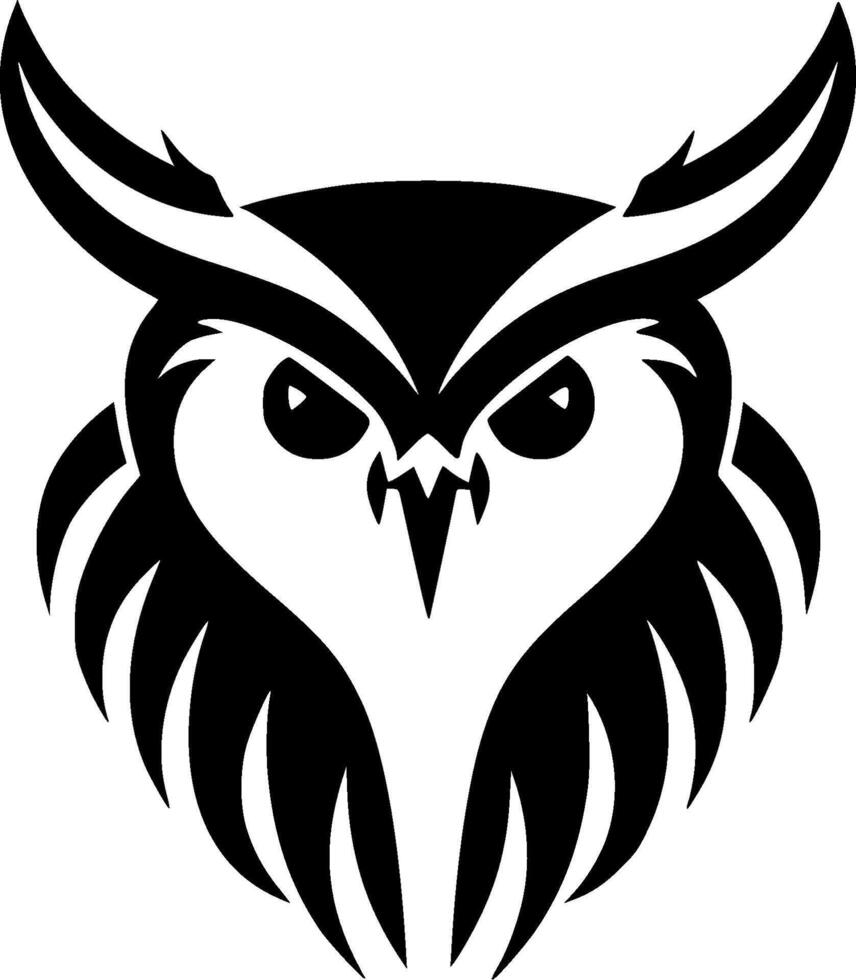 Owl - Minimalist and Flat Logo - Vector illustration