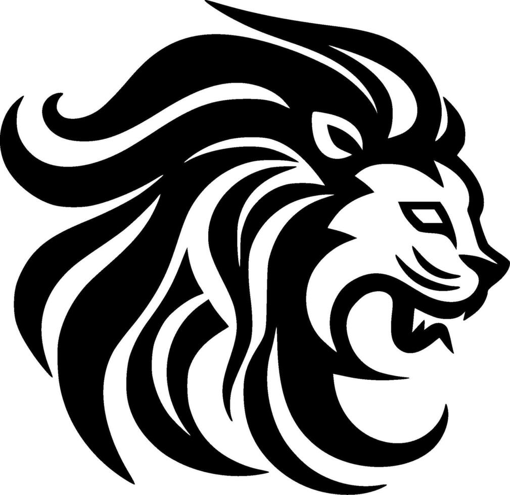 Lion - Minimalist and Flat Logo - Vector illustration