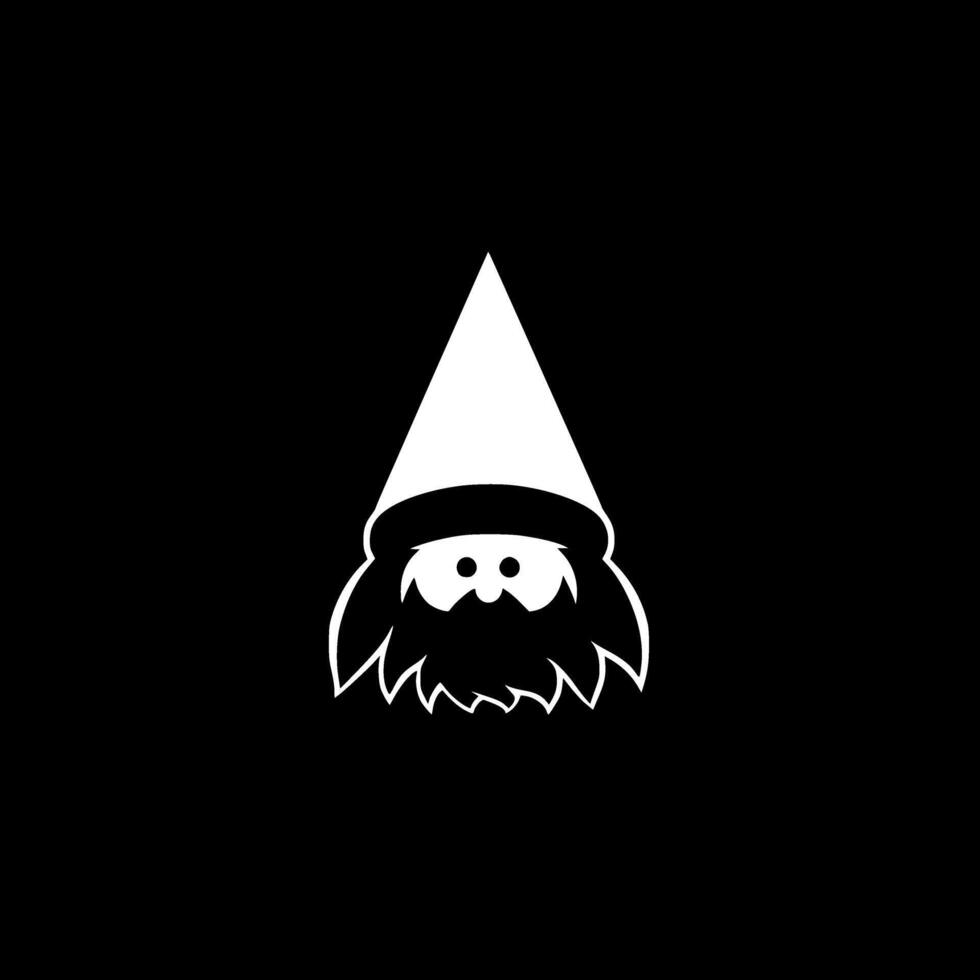 Gnome, Minimalist and Simple Silhouette - Vector illustration