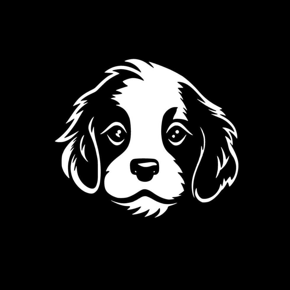 cachorro, minimalista y sencillo silueta - vector ilustración