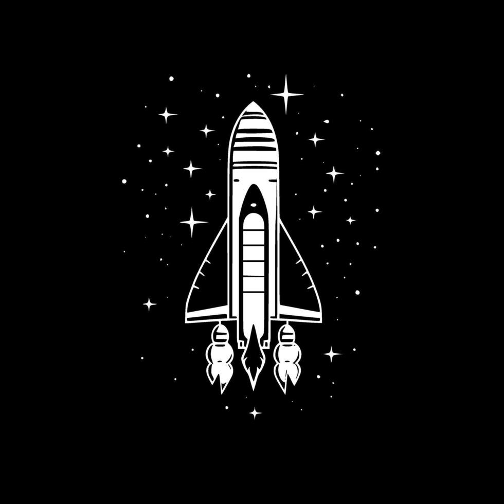 Space, Minimalist and Simple Silhouette - Vector illustration