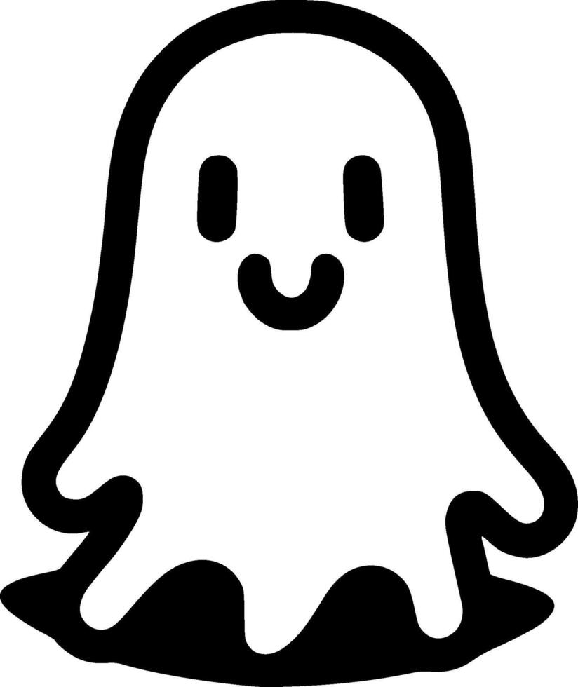 Ghost, Minimalist and Simple Silhouette - Vector illustration