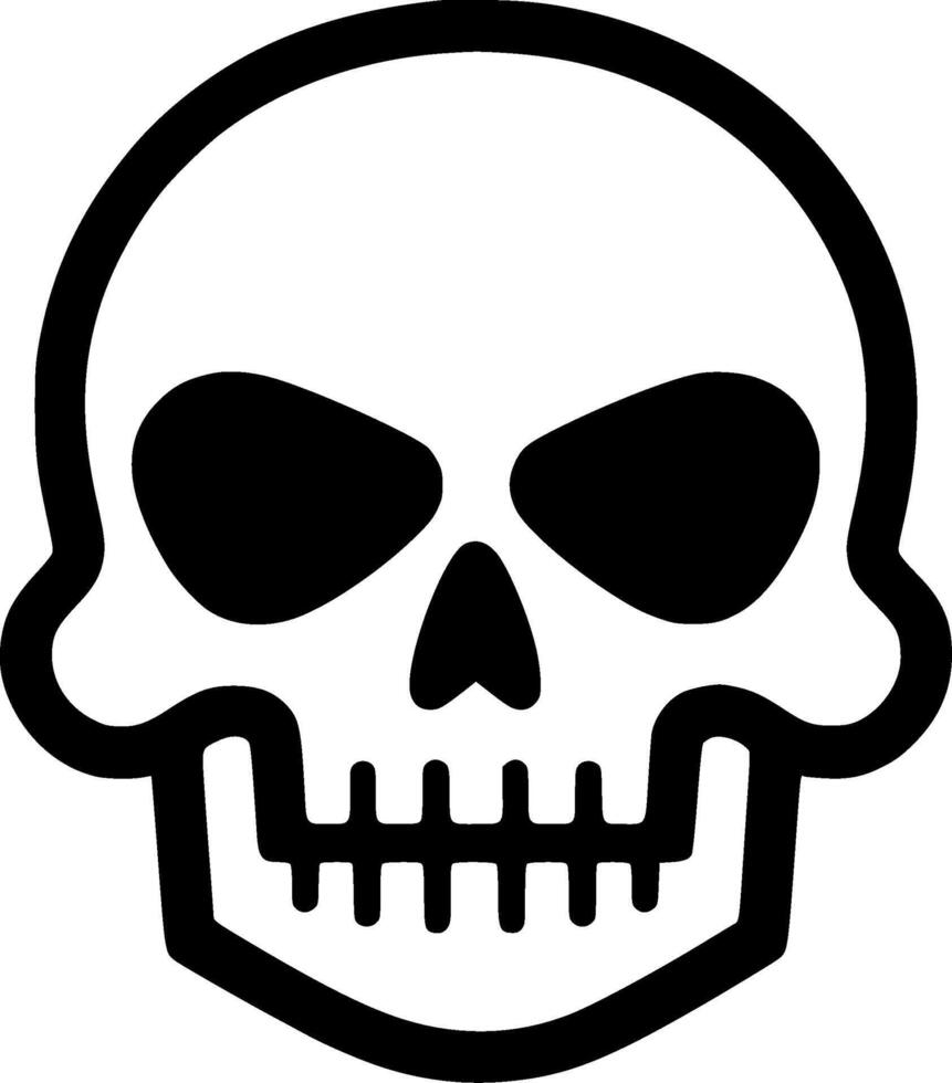 Skull - Minimalist and Flat Logo - Vector illustration