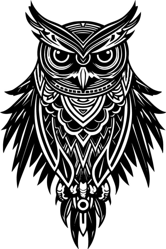 Owl - Minimalist and Flat Logo - Vector illustration