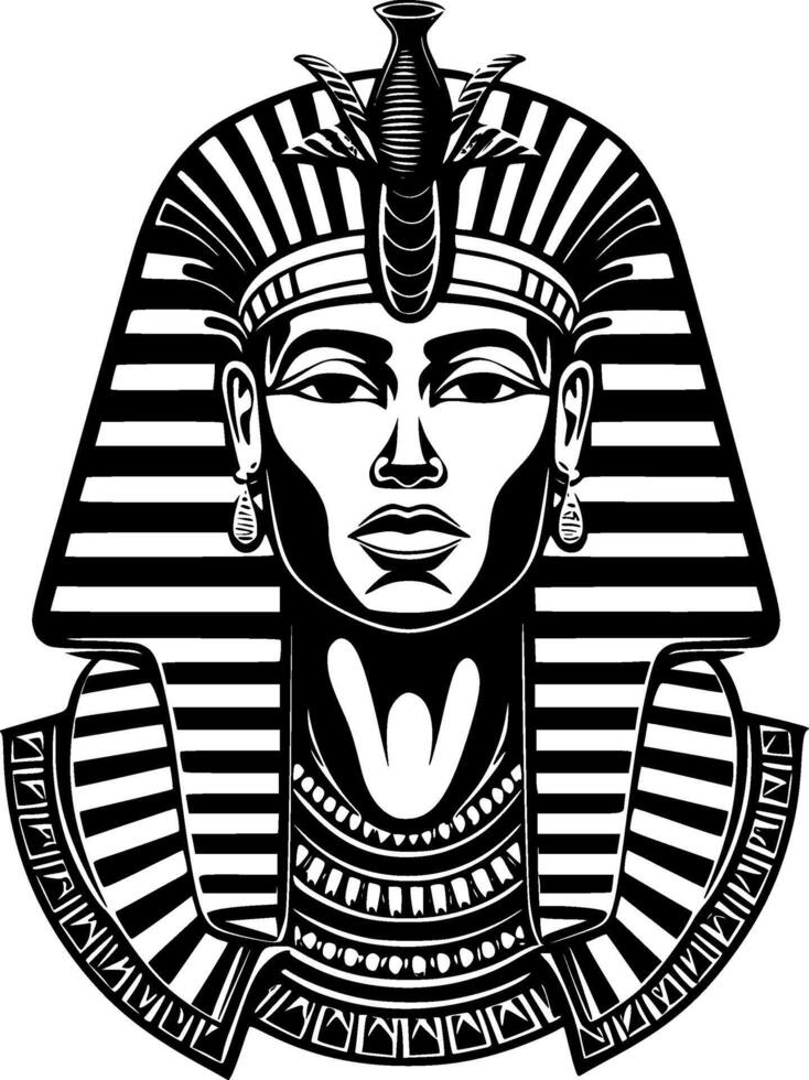 Pharaoh, Minimalist and Simple Silhouette - Vector illustration