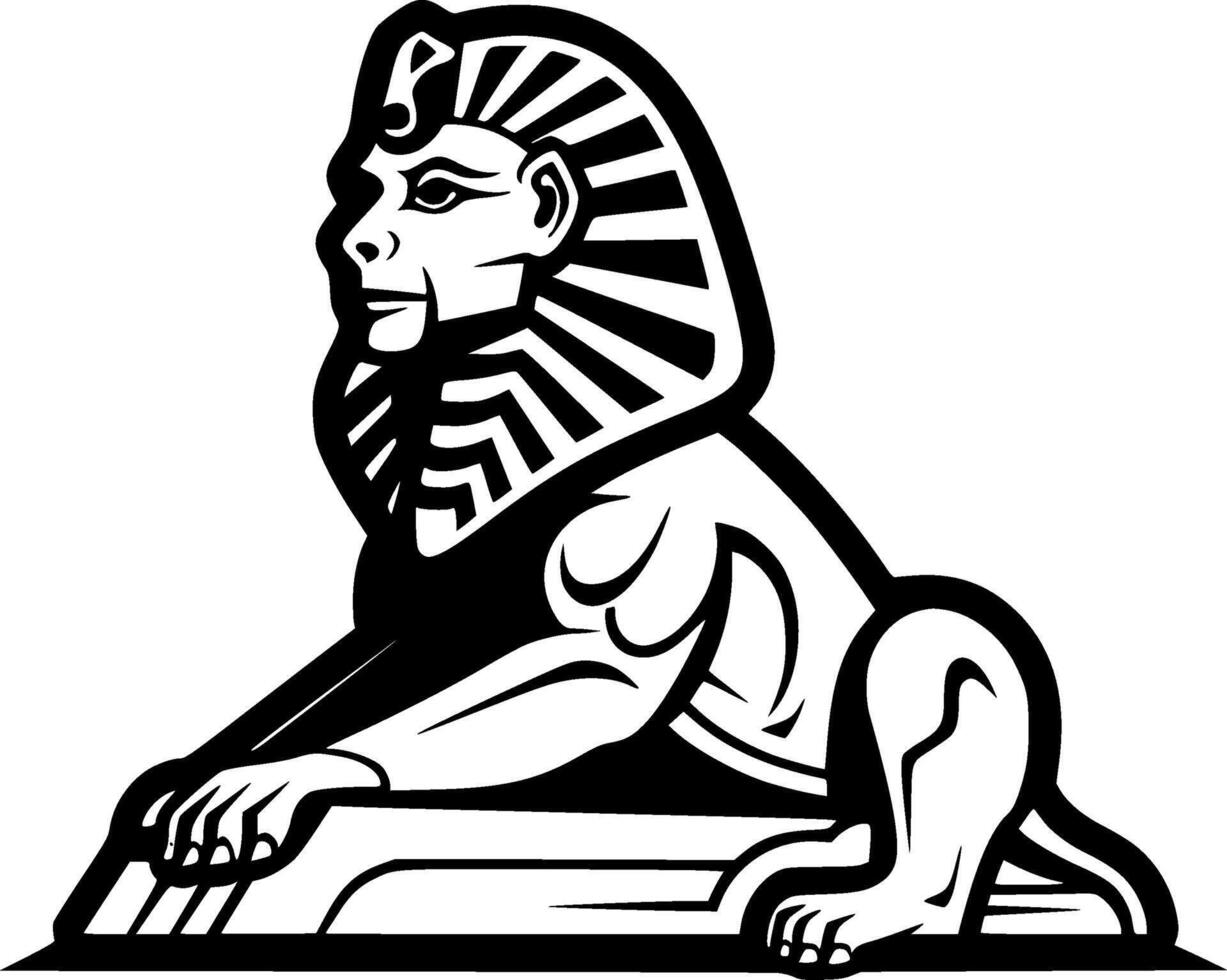 Sphinx - Minimalist and Flat Logo - Vector illustration