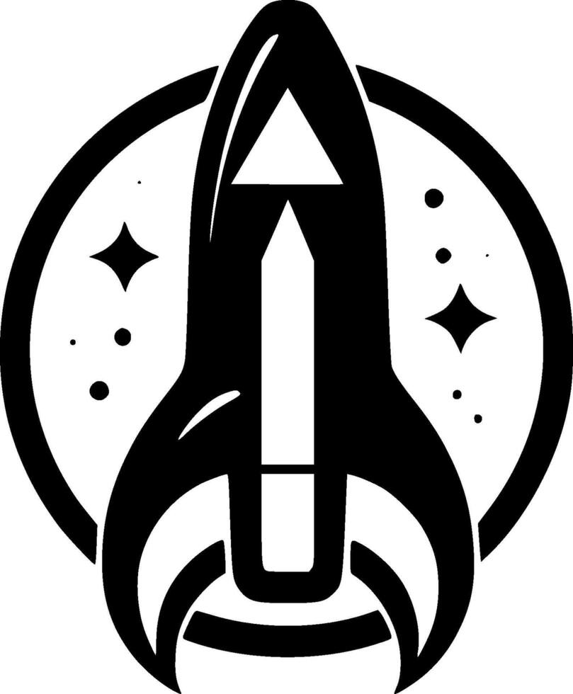 Space, Black and White Vector illustration