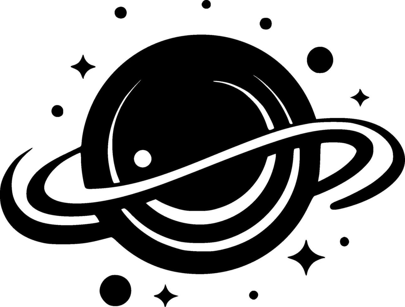 Galaxy, Minimalist and Simple Silhouette - Vector illustration