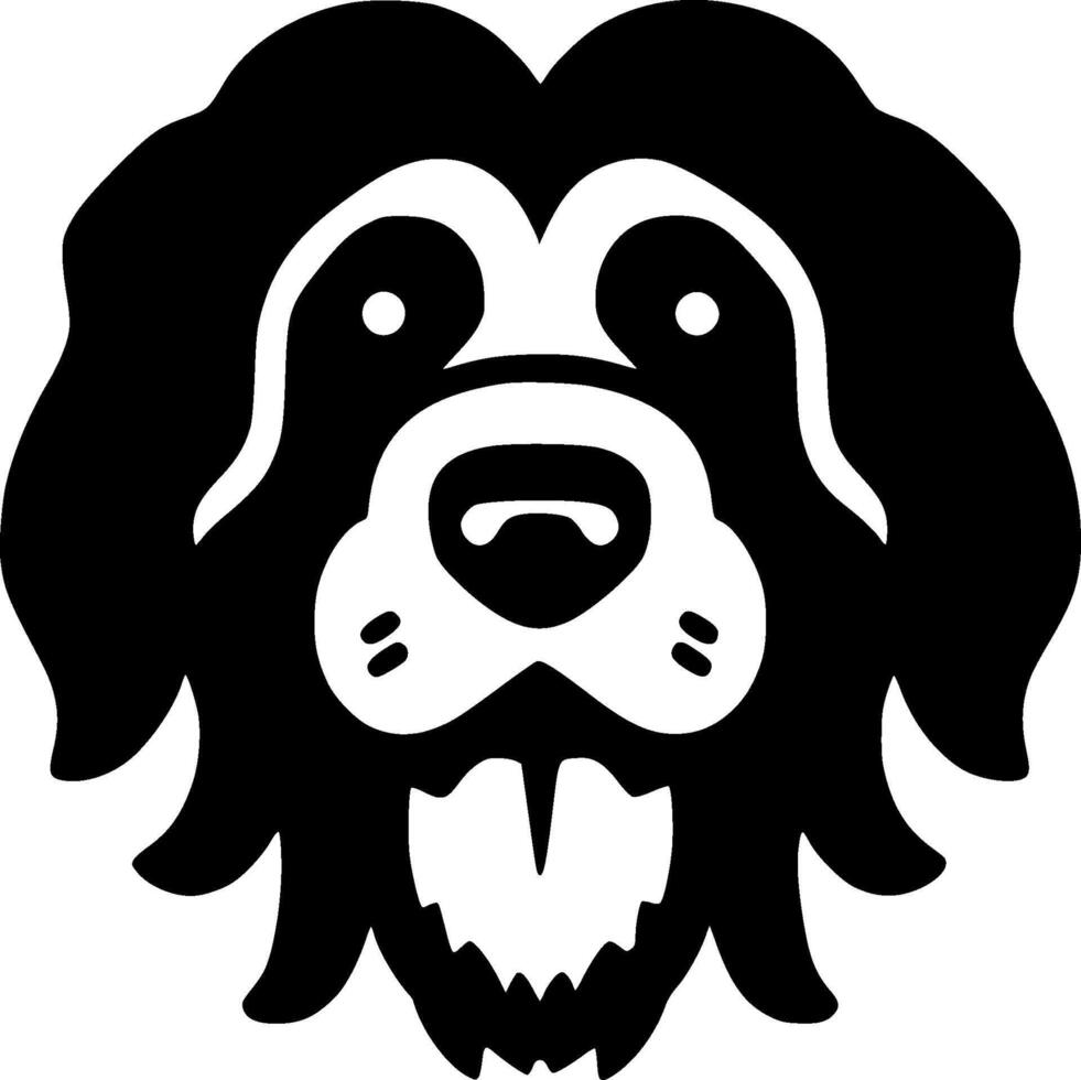 caniche - minimalista y plano logo - vector ilustración