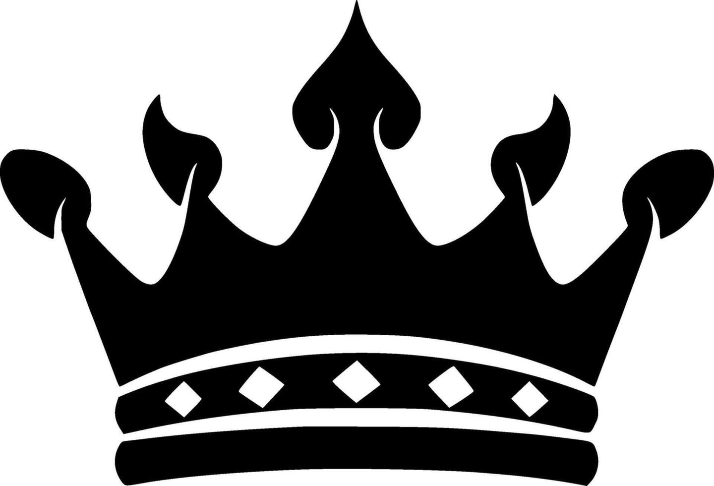 Crown, Minimalist and Simple Silhouette - Vector illustration