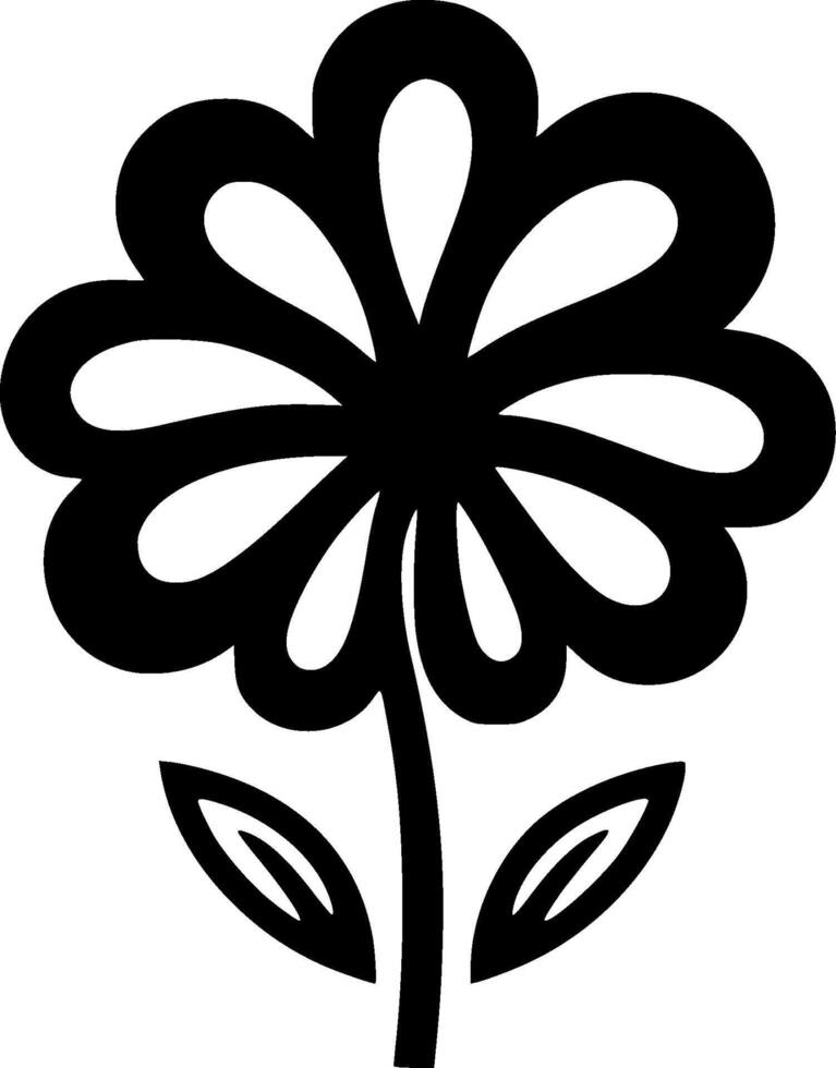 Flower, Minimalist and Simple Silhouette - Vector illustration