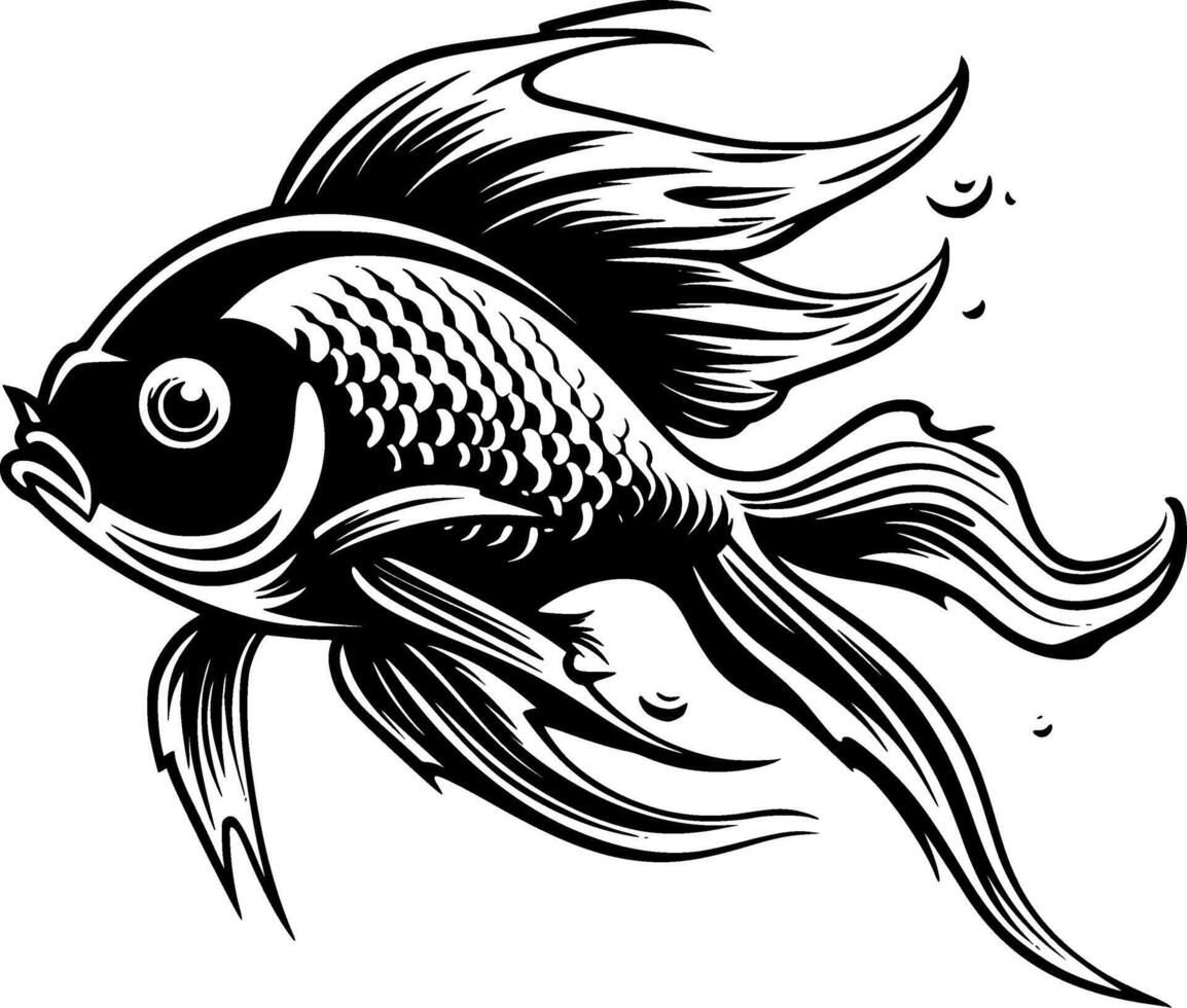 Goldfish - High Quality Vector Logo - Vector illustration ideal for T-shirt graphic
