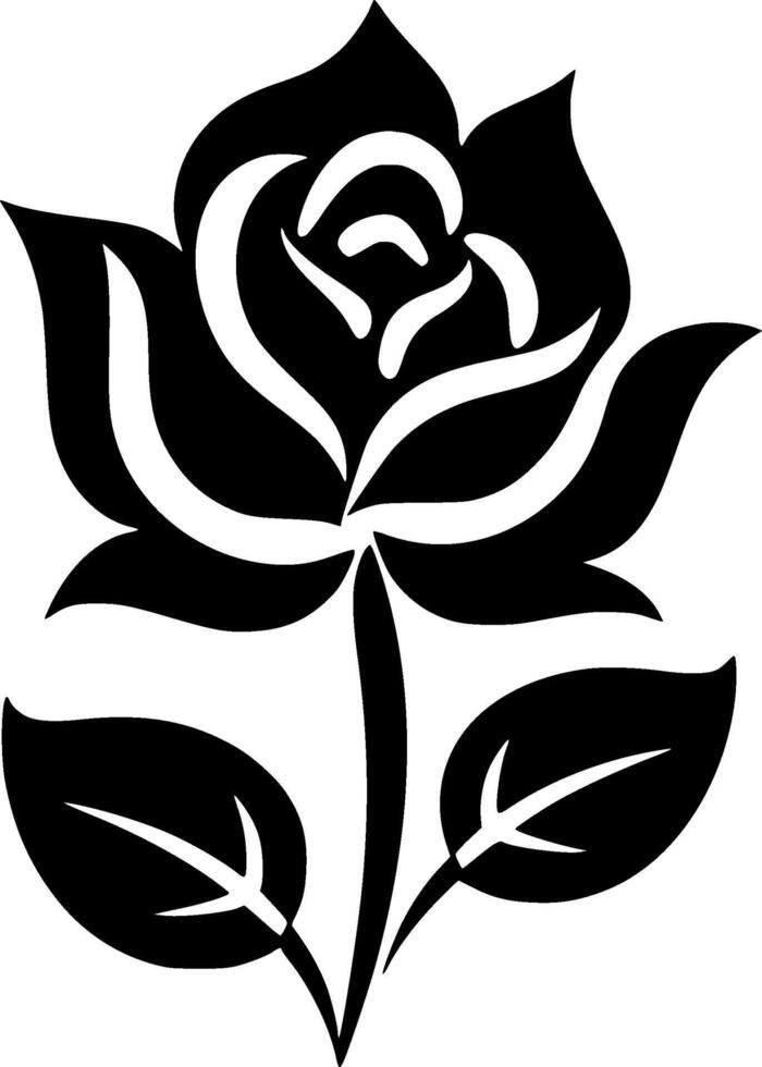 Flower, Minimalist and Simple Silhouette - Vector illustration