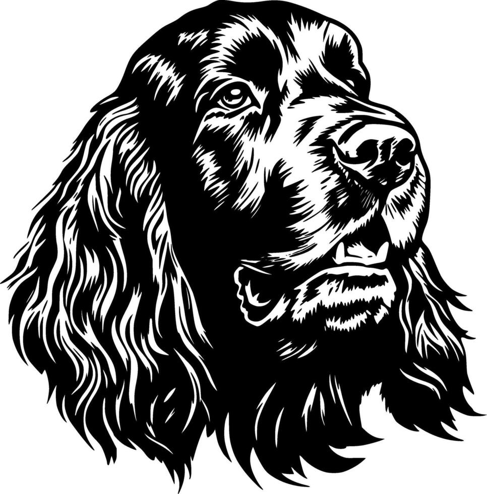 Cocker Spaniel, Minimalist and Simple Silhouette - Vector illustration