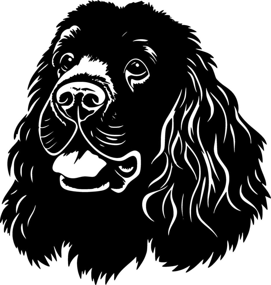 Cocker Spaniel, Minimalist and Simple Silhouette - Vector illustration