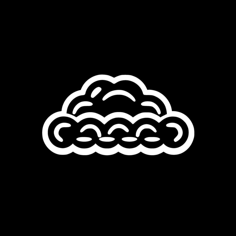 Cloud - Black and White Isolated Icon - Vector illustration