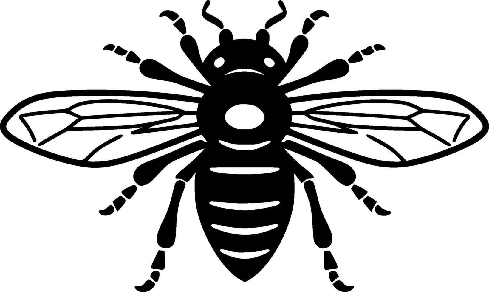 mosca - negro y blanco aislado icono - vector ilustración