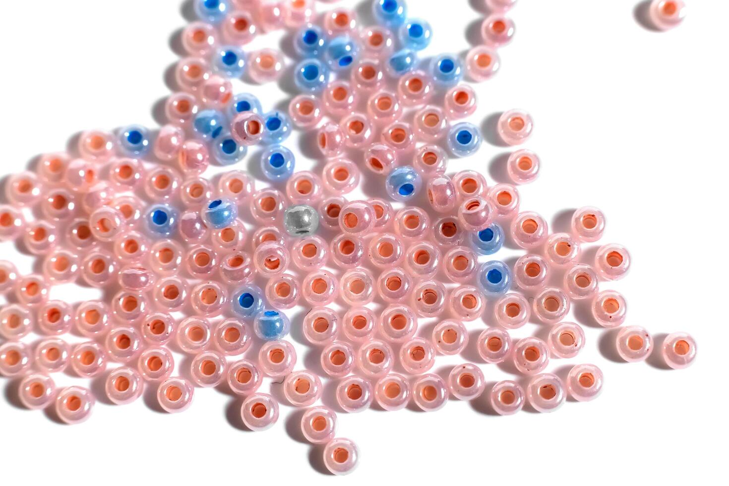 beads on a white background, beads isolated, bead weaving photo