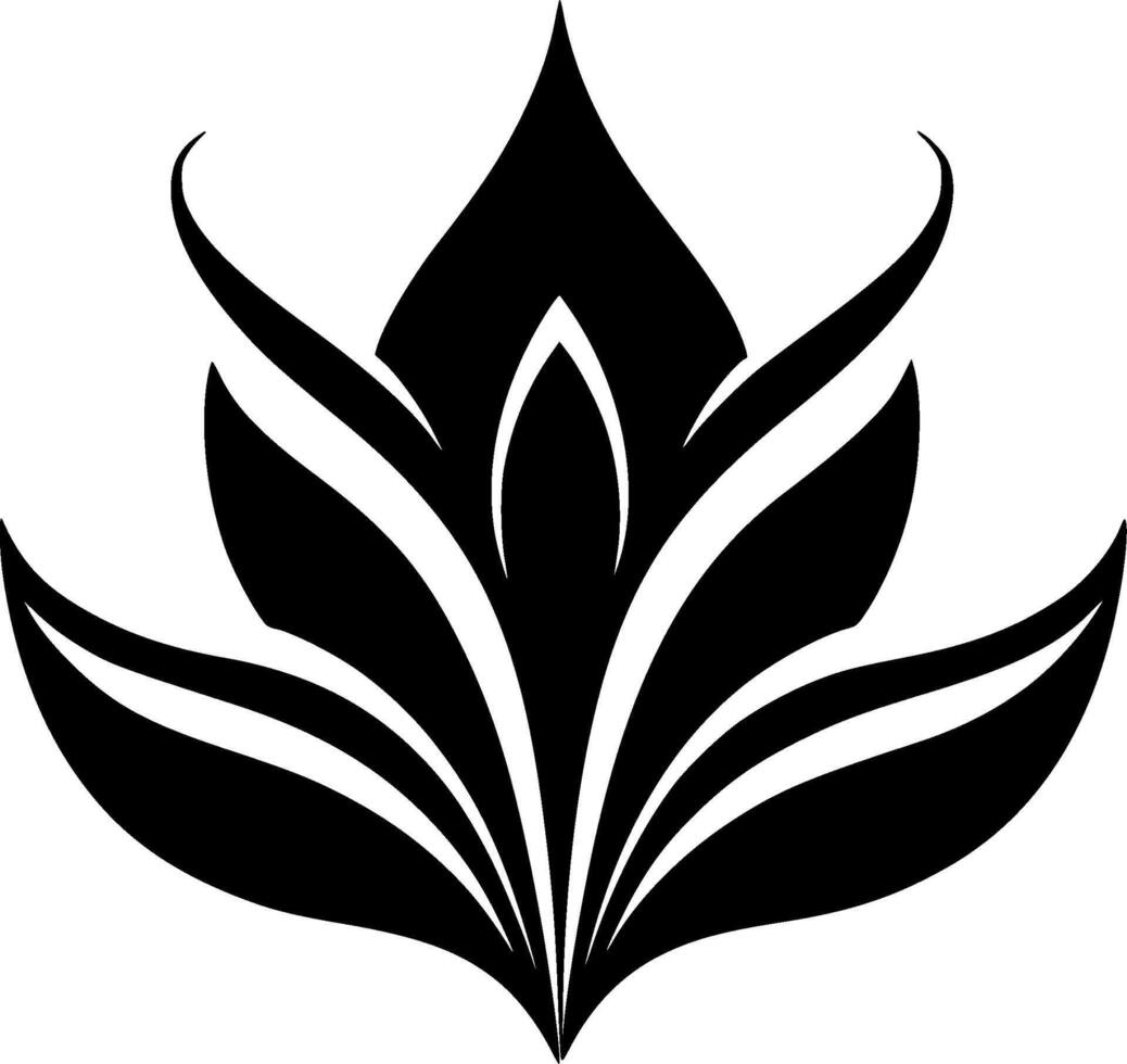 Flowers, Black and White Vector illustration