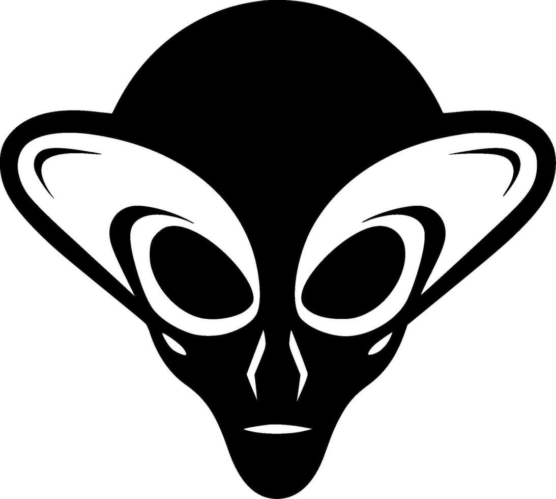 Alien, Minimalist and Simple Silhouette - Vector illustration