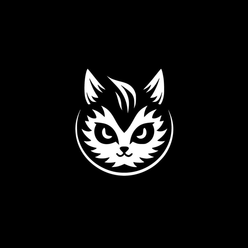 gato - minimalista y plano logo - vector ilustración